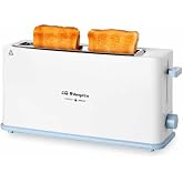 Orbegozo TO 4014 Toaster Long Slot | 7 levels of toasting, cool touch housing, crumb tray, muffin warmer, quick stop, 850 W