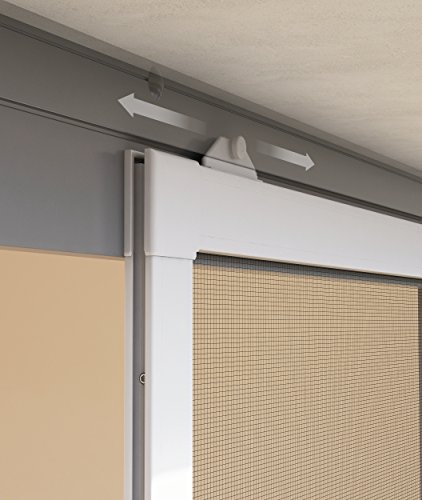 Windhager Insektenschutz Expert Schiebetür Fliegengitter Aluminirumrahmen für Türen, 120 x 240 cm, weiß - 4