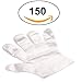 Produktbild 150 Vielzweck Einweg Transparent Handschuhe – für Heimwerken, Gartenarbeit, Kochen, Friseur, Reinigung, Lebensmittel Prep, Halten Sie in Auto etc. – aywav®