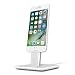 Produktbild Twelve South HiRise 2 Deluxe für iPhone / iPad, Silber | Einstellbarer Ladeständer mit Lightning + Micro-USB-Kabeln