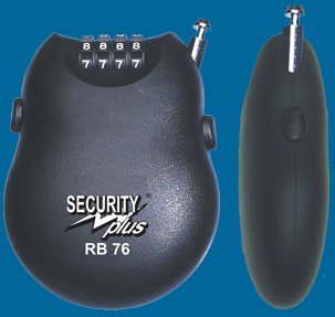 Preisvergleich Produktbild Security Plus Kabelschloss 0076 Schwarz Zahlenschloss