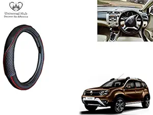 Universal Hub Car Steering Wheel Cover (Black Crock) for Duster 2016
