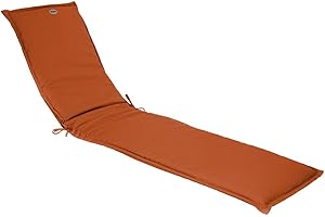 Hespéride - Coussin de Transat en Polyester - Terracotta - 190 x 60 x 4 cm - Coussin déhoussable