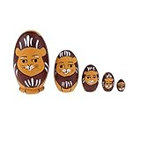 Matryoshka-Puppe, auch bekannt als Russische Nesting Doll oder russische Puppe, ist eine Reihe von Holzpuppen abnehmender Größe in einem anderen platziert. Eine Reihe von Matroschkas besteht aus einer Holzfigur, die sich von oben nach unten aufteilt, um eine kleinere Figur der gleichen Art im Inneren zu enthüllen, die wiederum eine andere Figur enthält, und so weiter.