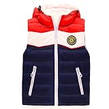 G-Kids Kinder Baby Daunenweste Winterjacke Leicht dünn Daunen Weste Jungen Mädchen Ärmellos Jacke Kapuzenweste Dunkelblau 90