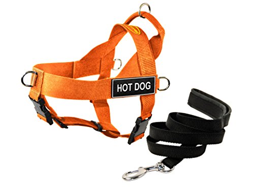 Dean-Tyler-DT-Universal-No-Pull-Dog-Harness-with-Hot-Dog-Patches-and-Puppy-Leash