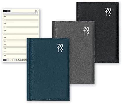 2019 A6 Premium Week Day to View Diary Padded Appointments Home Office WDTV DTV D2V Weekday Christmas Gift (Grey)