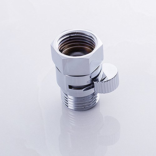 thanly Dusche Flow Control Ventil | Dusche Head Absperrventil massivem Messing mit kurzem Schalter | Universal Ersatzteil | chrom - 3
