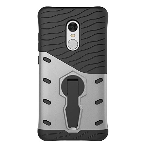 Funda Xiaomi Redmi Note4 case cover Cobertura Battlegear TPU PC Shock Absorcion caso Funda protectora de doble capa de rotaci n Stand Funda protectora para Xiaomi Redmi Note4 Plata Funda Xiaomi Redmi Note4 case cover Cobertura Battlegear TPU PC Shock Absorcion caso Funda protectora de doble capa de rotaci n Stand Funda protectora para Xiaomi Redmi Note4 Plata