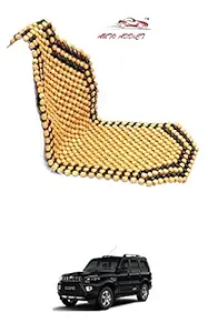 Auto Addict Car Seat Wooden Bead Seat Covers for Mahindra New Scorpio
