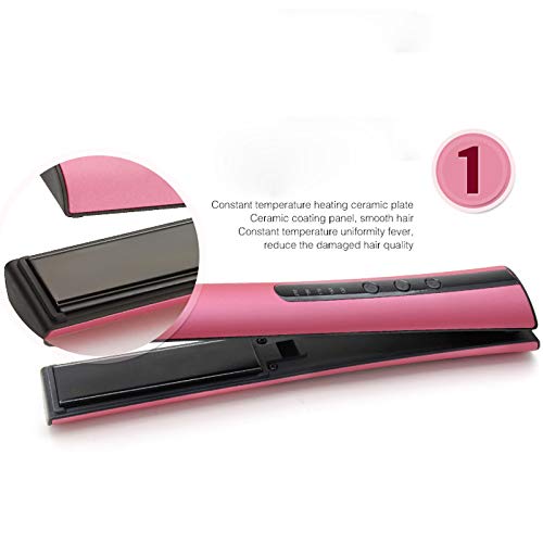 LiKin Hair Straightener Thermostat Straight Hair Detachable Power Cord Electric Splint with Base Perm Mini Hair Curler Easy to Carry
