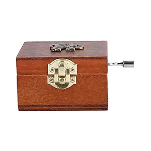 Hand Crank Music Box, Engraved Musical Box Lightweight Classic Craft Attractive Decoration Mini Music Box for Christmas/Birthday/Wedding(Elephant Pattern)