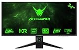 ANTGAMER Gaming M34G5Q Moniteur courbé R1800 de 86,36 cm (34 Pouces) UWQHD, Temps de réponse 1 ms, HDMI, DVI, DisplayPort, 100Hz, 3440 x 1440 Pixels, Synchro Libre Noir