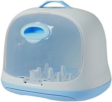 LINAG Baby Milk Bottle Storage Box Drying Rack Tray Cleaning Organiser Feeding Convenience Accessories Bottle Finishing Container Anti-dust Cover Tableware Milk Powder , Blue