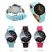 Produktbild Altsommer Freizeit Frauen Armbanduhr mit Konvex Gürteluhr aus Lederarmband,Uhren Herren mit Nadelschnalle Sport Analog Quarzuhr Männer Business Fashion Armbanduhr (Blau)