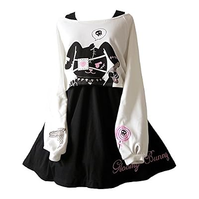 Himifashion Kawaii Lapin pour Robe 2 Morceaux de Nouvelles Robes pour Les Filles en 2018 (M)