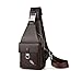 Produktbild Mars Jun Herren Tasche Leder Sling Bag Schultertasche Brusttasche Wasserresistent Tragetasche Umhängetasche Messengertasche für Wandern Arbeiten Schule Geschäft Radfahren Reise