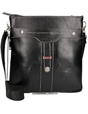 Umgehängt Mann EGON FURTENBERG Schwarz Tasche Mehrfach VF153