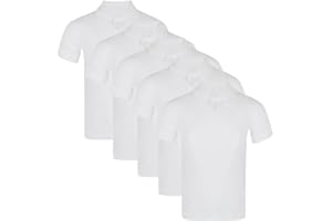 KHIM Unisex Polo Short Sleeve Polycotton Boys Girls School Uniform Plain Half Sleeve Shirts Sports Wear Indoor Outdoor