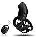 Produktbild Paar Sex Zunge Vibrator Penis Ring Keuschheitskäfig Remote Cock Ring Ball Stretcher Erotische Sex-Spielzeug für Männer Cock Cage