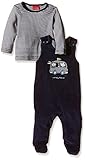 SALT AND PEPPER Baby Boys NB Playsuit On Tour uni Nicki Plain Crew Neck Long Sleeve Footies