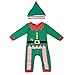 Highdas Baby Santa Costume Girls Boys Christmas Set Long Sleeve Romper Cap 2 pcs (80cm/6-12M)