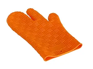 Pindia Oven Barbeque Baking Textured Silicone Glove (Color May Vary)