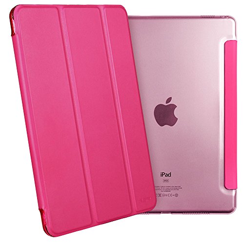 iPad Pro 9.7 Hülle, ESR® Yippee Series Auto aufwachen / Schlaf Funktion Wickelfalz Ledertasche mit Lichtdurchlässig Rückseite Abdeckung Leichtgewicht Schutzhülle für iPad Pro 9.7 Zoll (Rose Rot) - 2