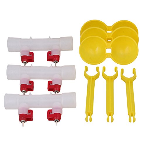 BQLZR 3 Stück Automatisch Nippeltränke Wasser Trinker für Huhn Geflügel Edelstahl Langlebig