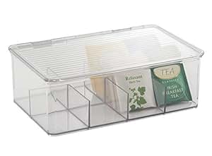 Amazon.de: mDesign Teebox mit Deckel - stapelbare Teekiste mit acht