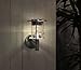Star 25 x 19cm LED-Solar-Walllight Brushed Iron with Solar Panel and Rechargeable Battery - Silver