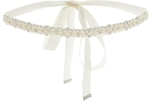 IYOU Perłowy pasek ślubny kryształ górski pasek do sukienki kryształ szykowny bal dla panny młodej szarfy pas akcesoria z riboon dla panny młodej druhny