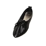 Yvelands Damen Vier Jahreszeiten Arbeiten einzelne Schuhe beiläufige Komfortschuhe Flache Schuhe um(Schwarz,38 EU)