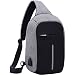 Produktbild Travel Sling Rucksack, Diebstahlsicherer Umhängetasche mit USB Ladeanschluss, großes Fassungsvermögen Wasserdicht Schule Tasche für College Student Arbeit Herren und Frauen, light Gewicht