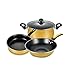 Produktbild Eisen Casting Pot Nonstick Smokeless Multifunktions Ungiftig Gesund Mit Glasabdeckung Bratpfanne Wok Suppentopf Set
