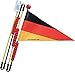 Produktbild Karl Drais 160 cm Deutschland Fahrrad Wimpel (Sicherheitswimpel) | Deutschlandflagge Langlebig und Stabil aus Heavy Duty LKW Plane | Fahrradwimpel Piratenfahne (Fahrradfahne)