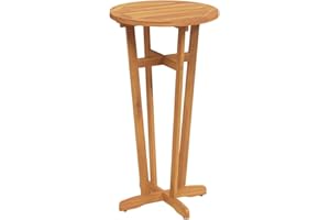 vidaXL Table de Bar de Jardin, Table de Bistrot, Table à Manger de Patio, Meuble d'Extérieur Terrasse Balcon, Bois d'Acacia Solide