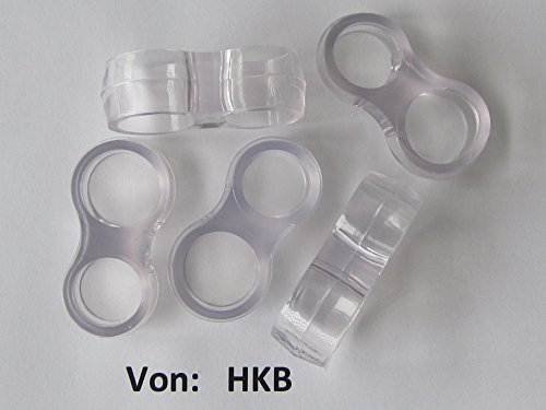 HKB ® Türklinkenpuffer und Fenstergriffpuffer, 46 x 24 mm, Gummi transparent, 5 Stück