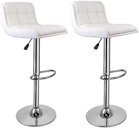 [Promotion!!!] Retro Bar Stools for kitchens Bigtreestock 2 x black leather breakfast bar stools Bar Stool Kitchen Stools Adjustable height:60 to 80cm -Cream