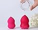 amoore Pack of 4 Makeup Sponge Makeup Applicator Latex-free Foundation Sponge Makeup Blender Set (RED)
