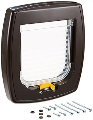 Ferplast Porte pour Chats Swing 1, Dimensions Extérieures 21,5 X 5 X 24 Cm, Dimensions Intérieures 14,5 X 14,8 Cm, Colori Marron