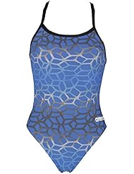 Arena Mujer polycarbonite II, Bañador para mujer,  Azul ( Black/Royal), Talla fabricante: 36