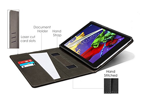Forefront Cases® Lenovo Tab 3 8 / Tab 2 A8-50 Leder Hülle Schutzhülle Tasche Smart Case Cover Stand – Rundum-Geräteschutz und intelligente Auto Schlaf / Wach Funktion inkl. Eingabestift und Displayschutz - 2