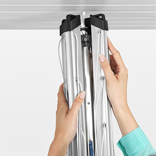 Brabantia 100260 Lift-O-Matic 60 M – 50 mm Rohr mit Kunststoff-Bodenhülse, Hülle und Wäscheklammerbeutel - 8