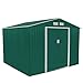XXXL Metall Gerätehaus 277x309x192cm Geräteschuppen Garten Schuppen Gartenhaus Satteldach (Grün)