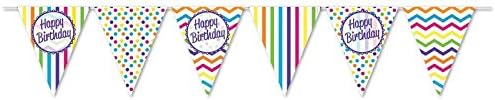 Creative Party M304 Multipatterns Happy Birthday Paper Pennant Banner-1 Pc
