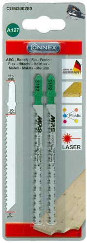 Connex COM300280 Stichsägeblatt, extrem Kurve, 115 mm, 2 Stück, beidseitig gezahnt - 2