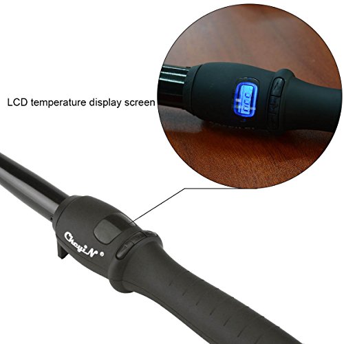 CkeyiN ®Turmalin Keramik Cone Haar Brennstab Rollers (9-19mm) 110-240V Dual Voltage Hair Styling Tool - 3