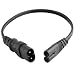 Produktbild IEC 2Pol Stecker auf 2 pin Buchse Power verlaenge Kabel Netzkabel C7-C8 0.3M