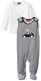 SALT AND PEPPER Baby Boys NB Playsuit On Tour stripNicki Striped Crew Neck Long Sleeve Footies